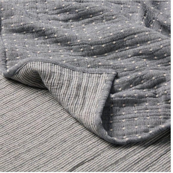 NWT Oversized Reversible Matelasse Throw Gray - Threshold - Picture 5 of 9